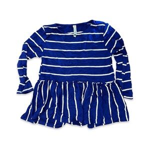 NWOT Pomelo Blue Striped Kids Top